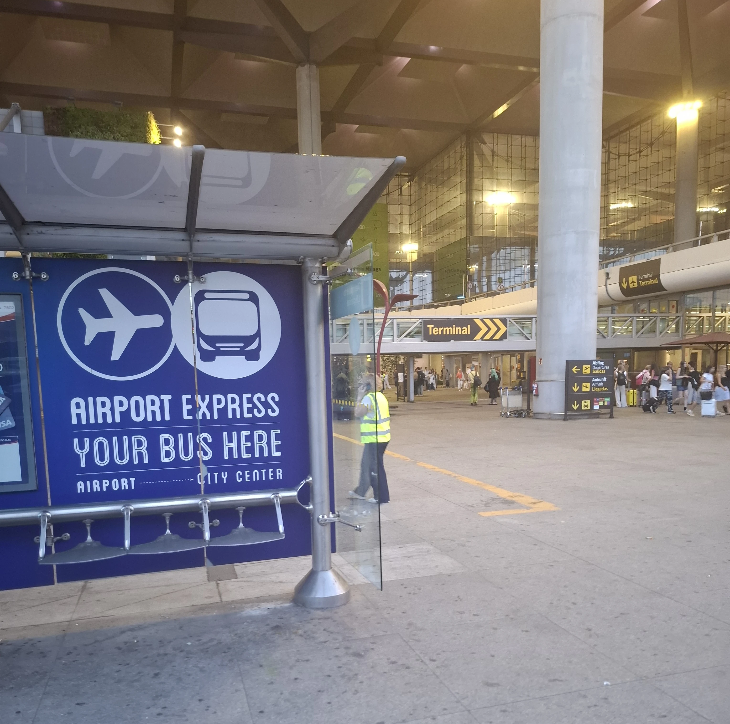 Airpirt bus in Malaga Spain June 2026