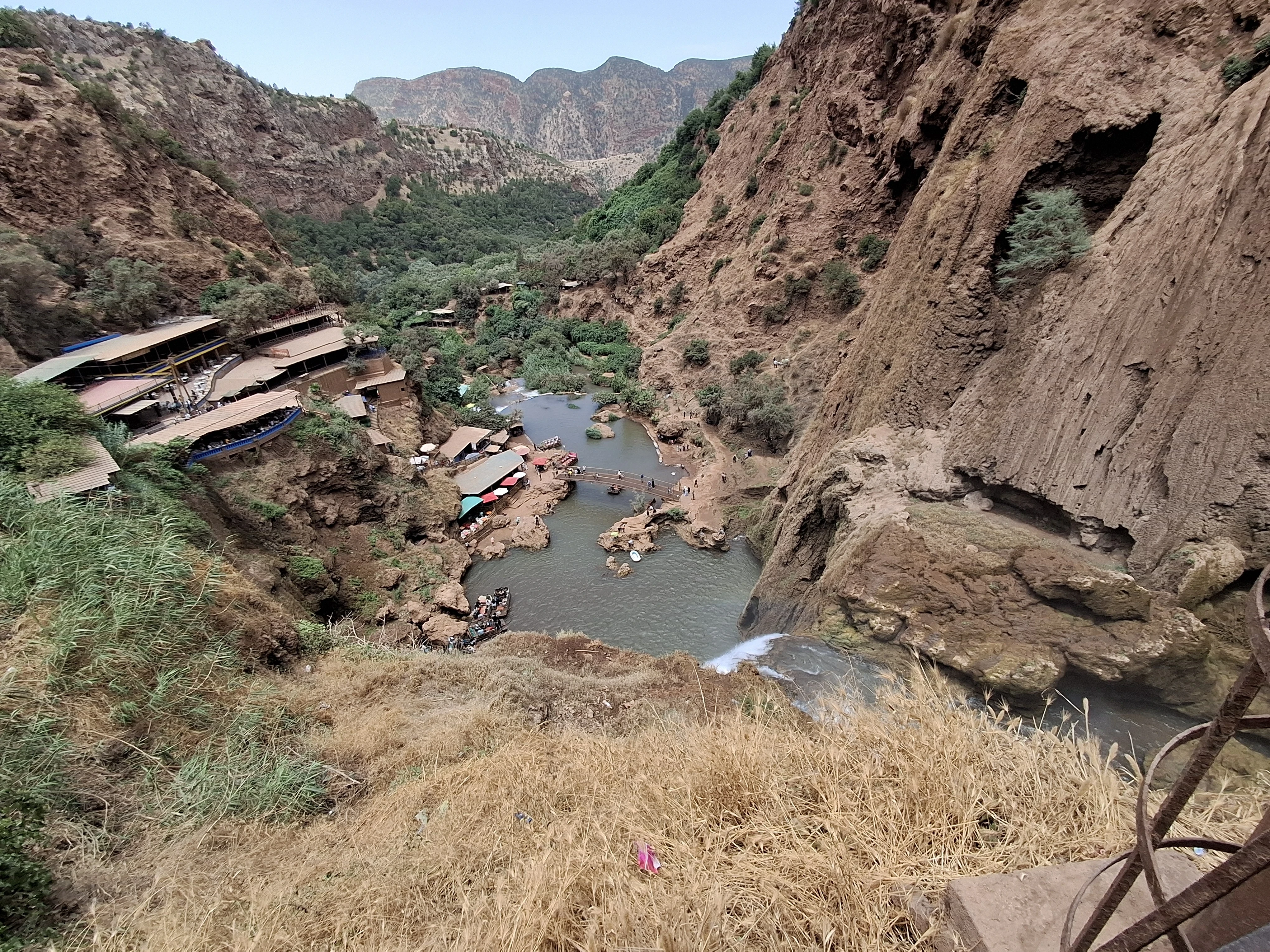 View overlooking Ouzoud waterfall morocco