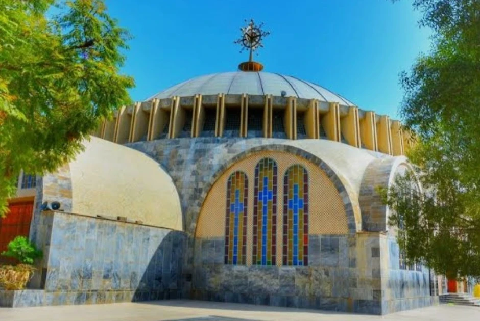St. Mary of Zion Church in Axum Ethiopia on a Sunny day