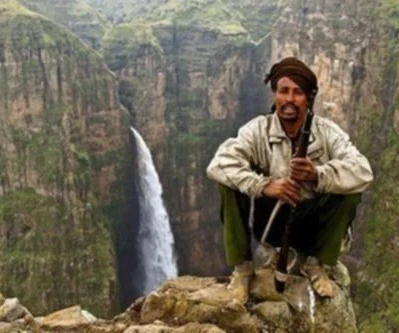 jinnibar waterfall simien mountains ethiopia