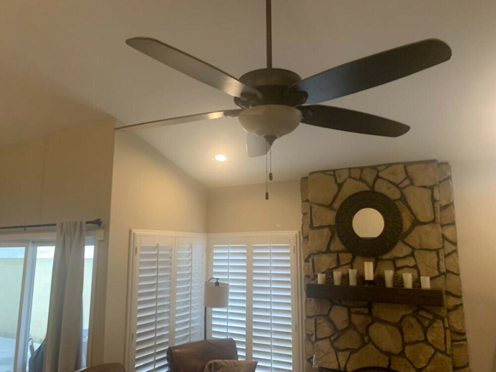 A ceiling fan is a more permanent solution in our home, and it doesn't cost much electricity to run compared to active cooling solutions