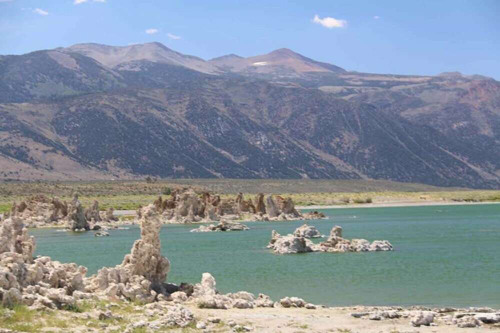 A lot of LA's water is procured from the Eastern Sierra Mountains near Mono Lake, which has a long way to go down the Owens Valley before reaching the Los Angeles Basin