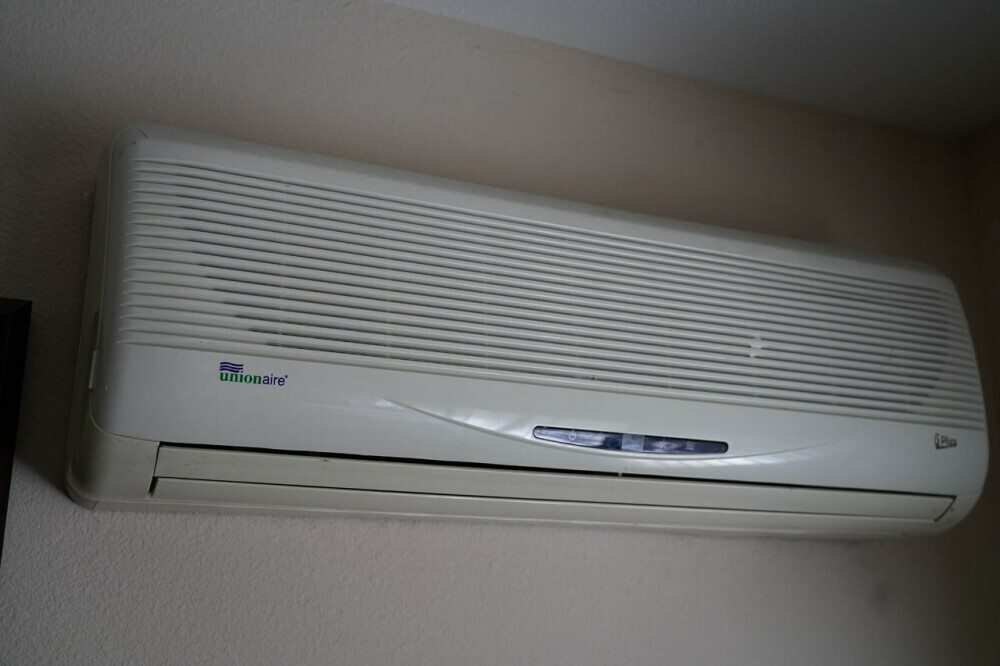 This is our room air conditioner, which sits in the office