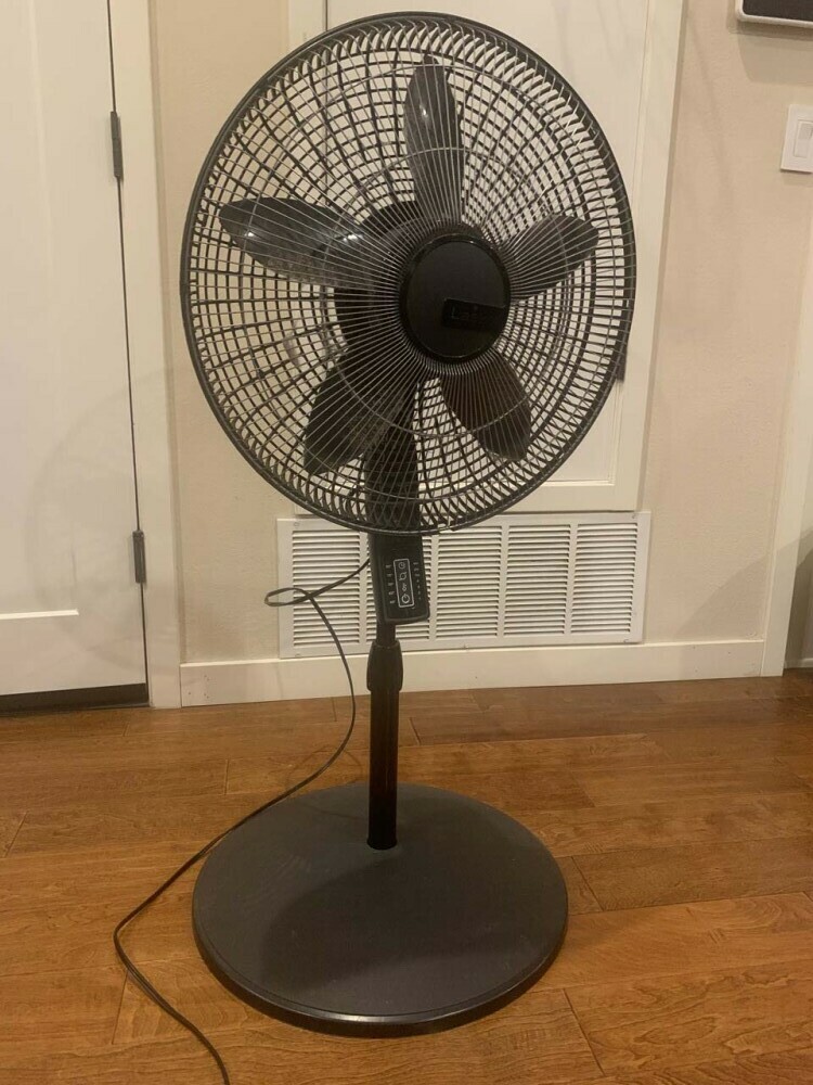A portable mechanical fan is an affordable way to keep cool and keep the bugs away when it's hot and/or humid