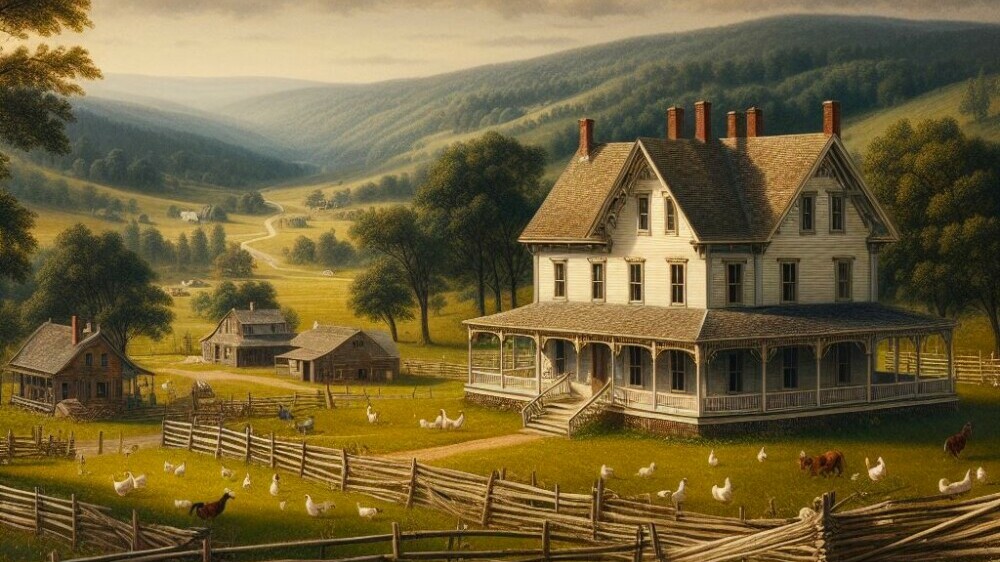 A Nineteenth Century Homestead With  White Chickens - Chickenmethod.com