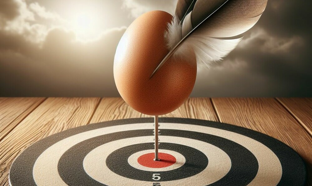 An Egg in the Bullseye of a Target - Chickenmethod.com