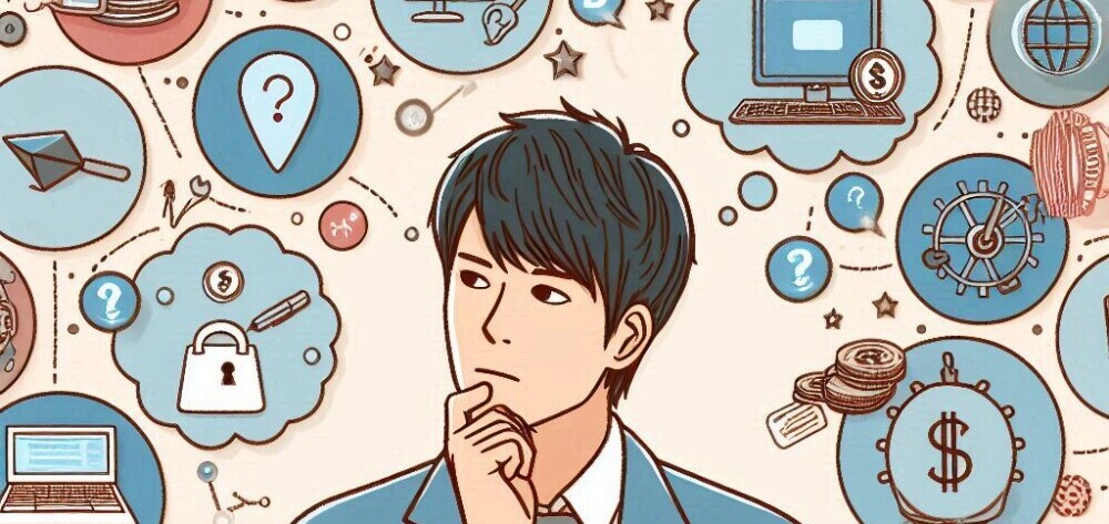 A person thinking about which niche to choose for an online business.