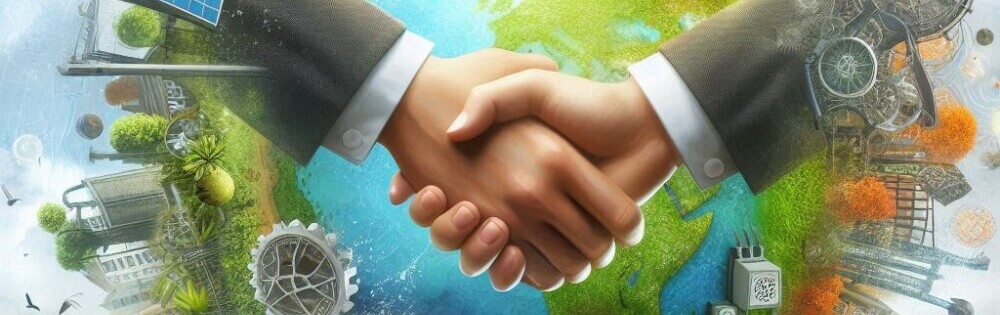 Agreeing with a handshake on making a better planet our business