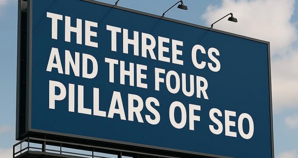 A billboard displaying the phrase 