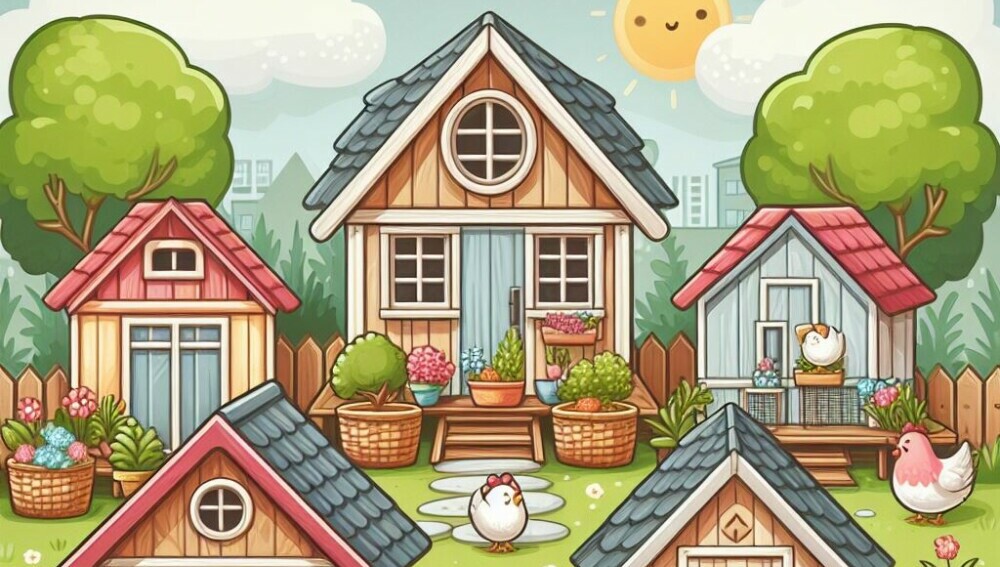 Cute chicken coops in a suburban backyard setting - Chickenmethod.com