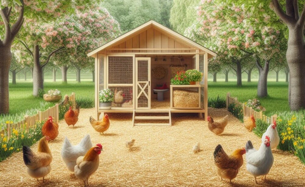 Chickens in a fresh coop - Chickenmethod.com
