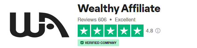 4.8 out of 5 star rating at Trustpilot for Wealthy Affiliate