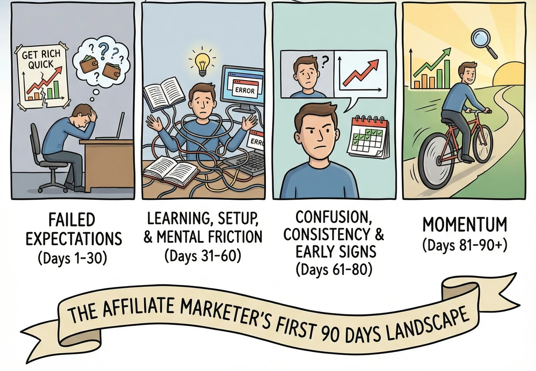 What to expect in the first 90 days of affiliate marketing at Wealthy Affiliate