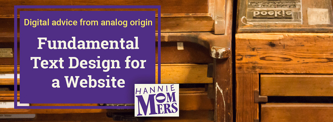Fundamental Text Design for a Website
