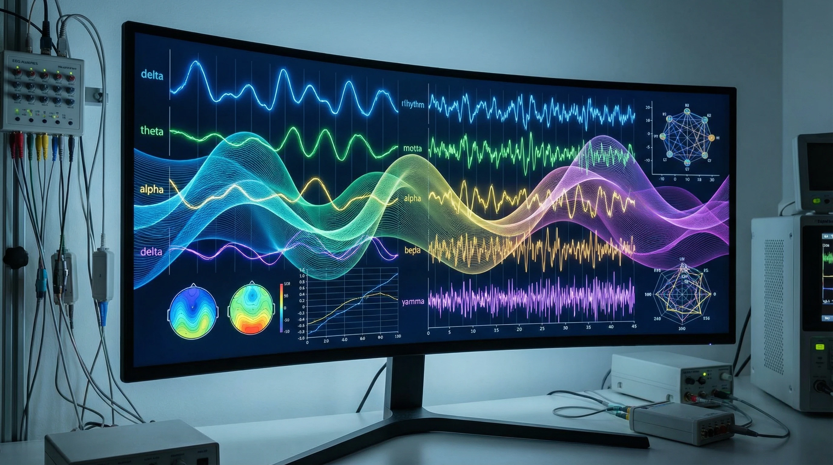 Visualization of brainwave activity in a clinical lab setting