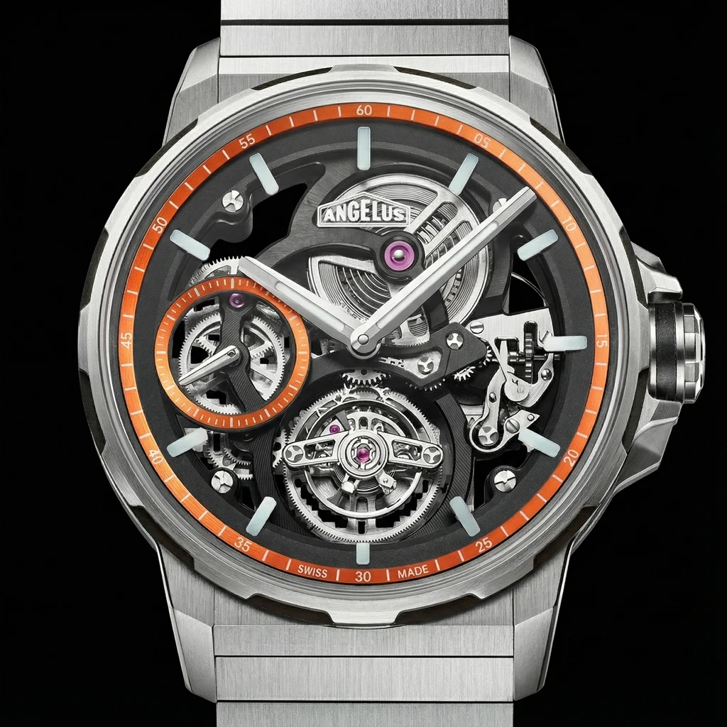 Angelus FLYING TOURBILLON TITANIUM ORANGE