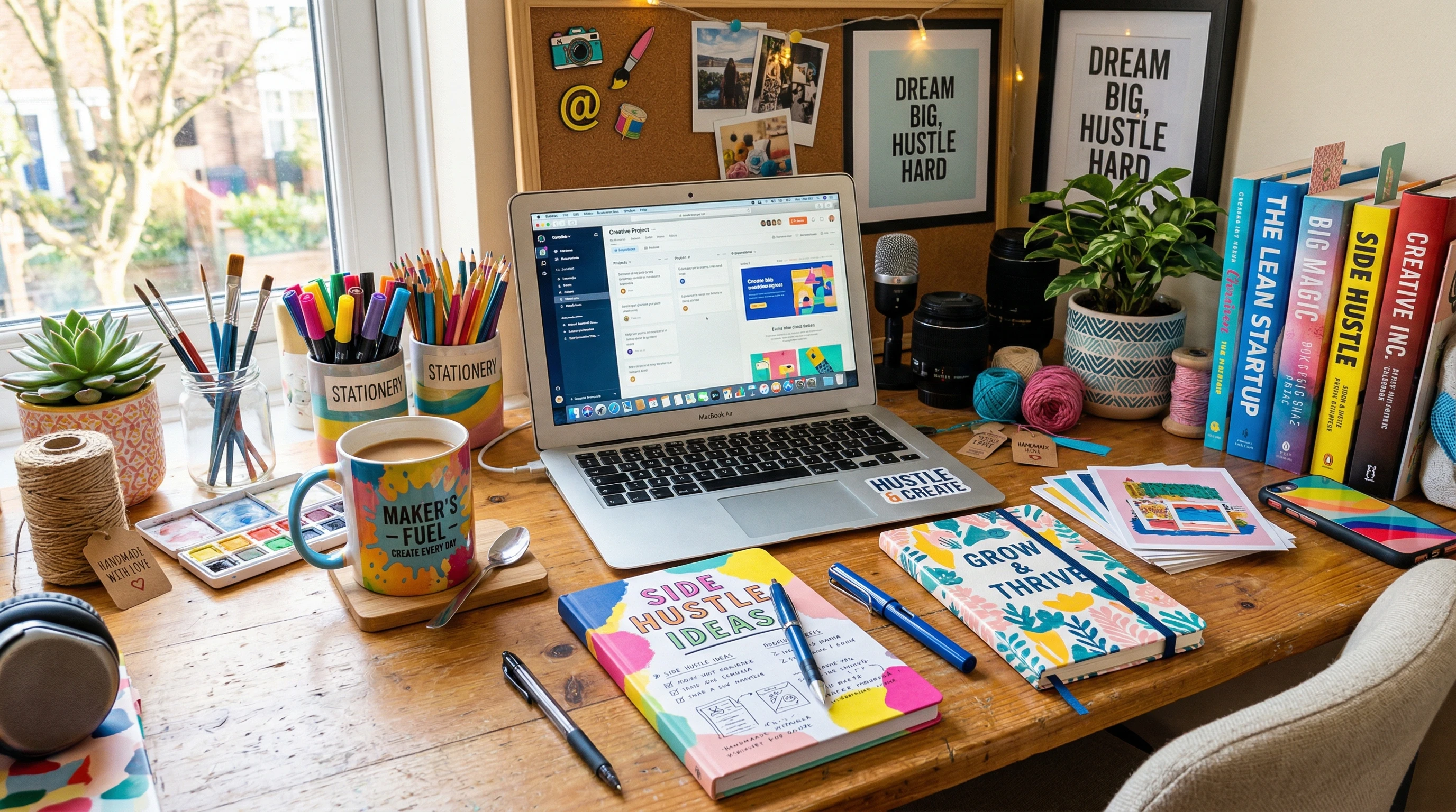 Launching a side hustle graphic