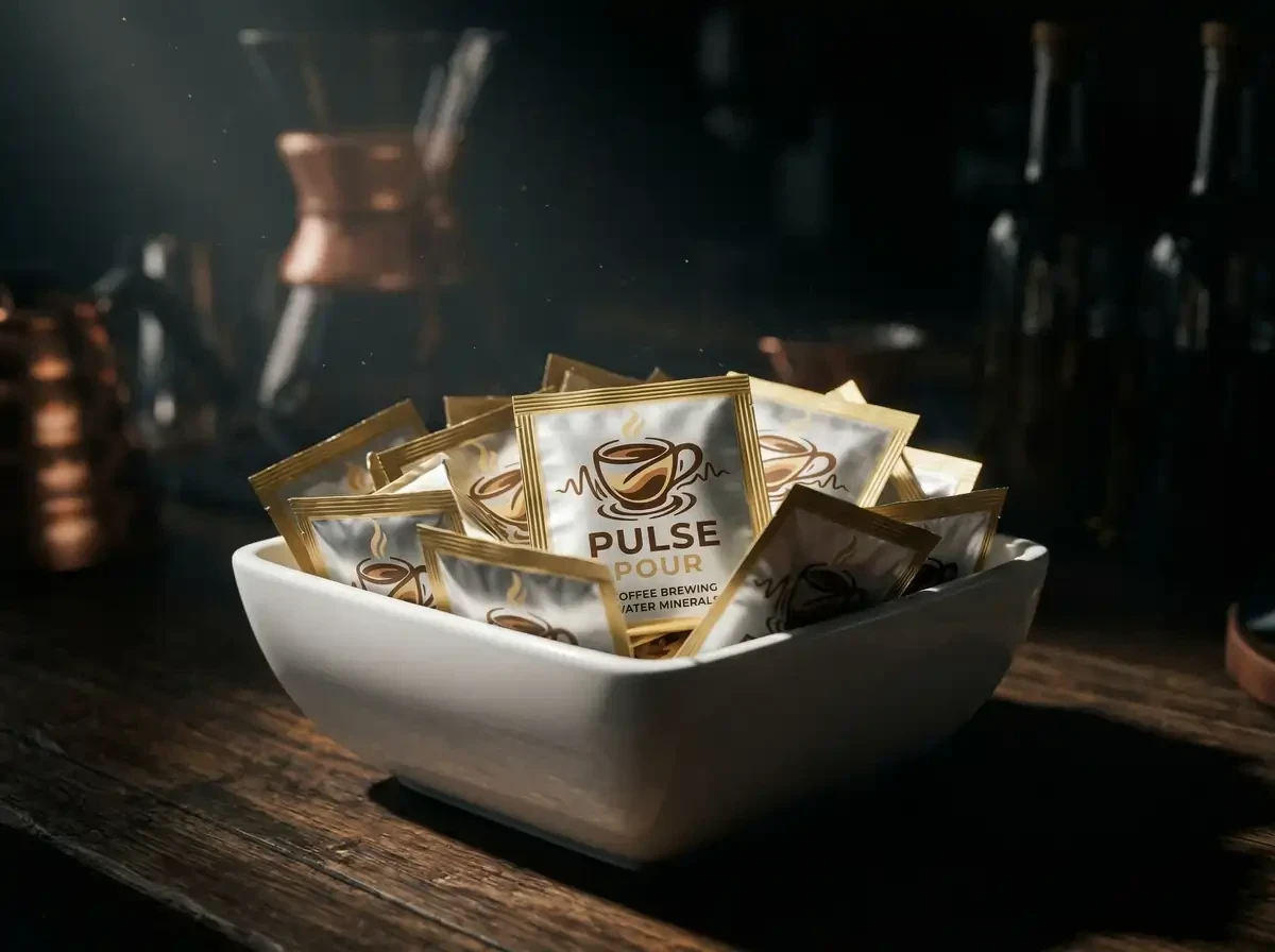 Water Packet for Coffee Concept
