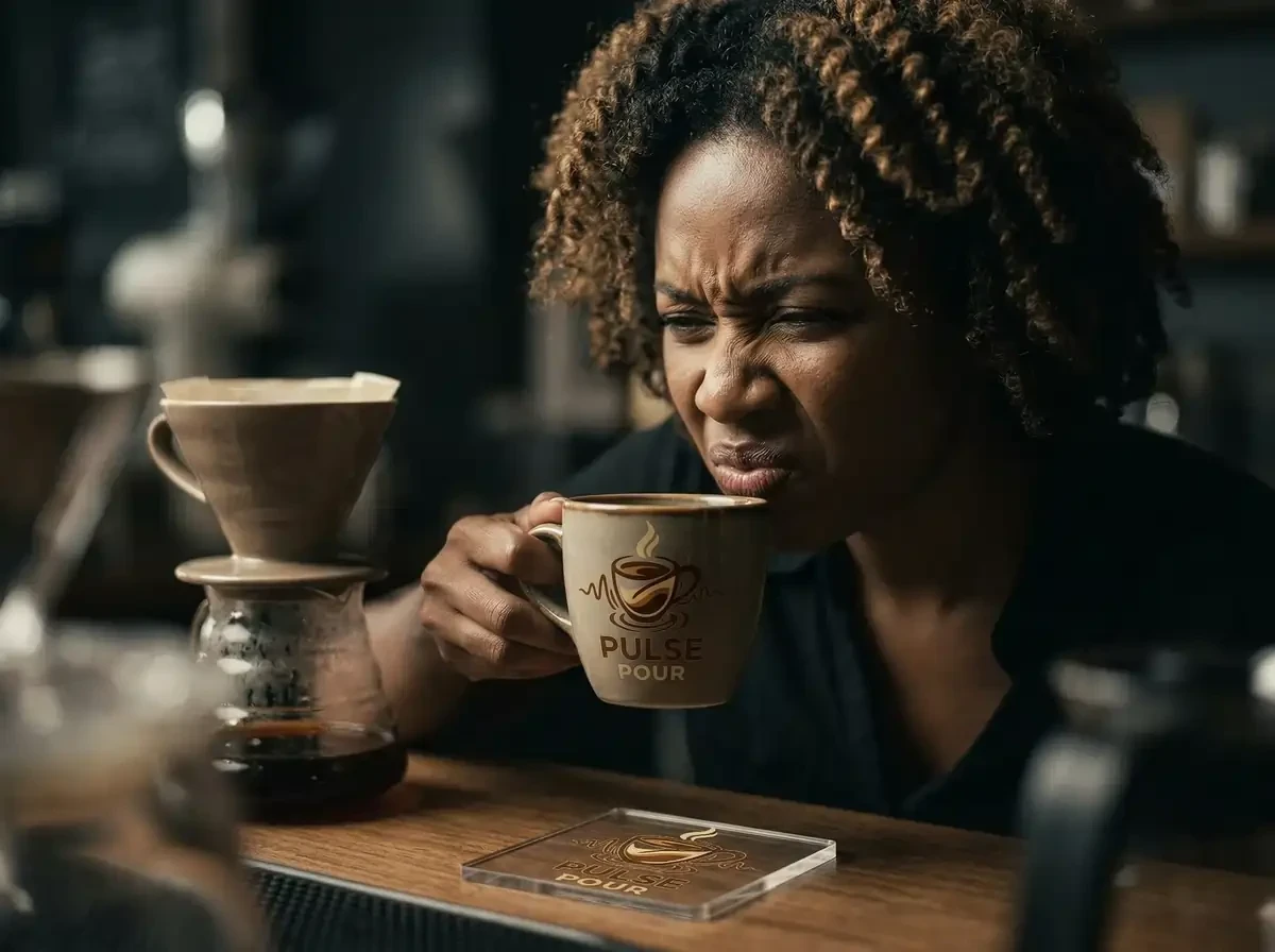 Pour time too slow leading to overly bitter cup