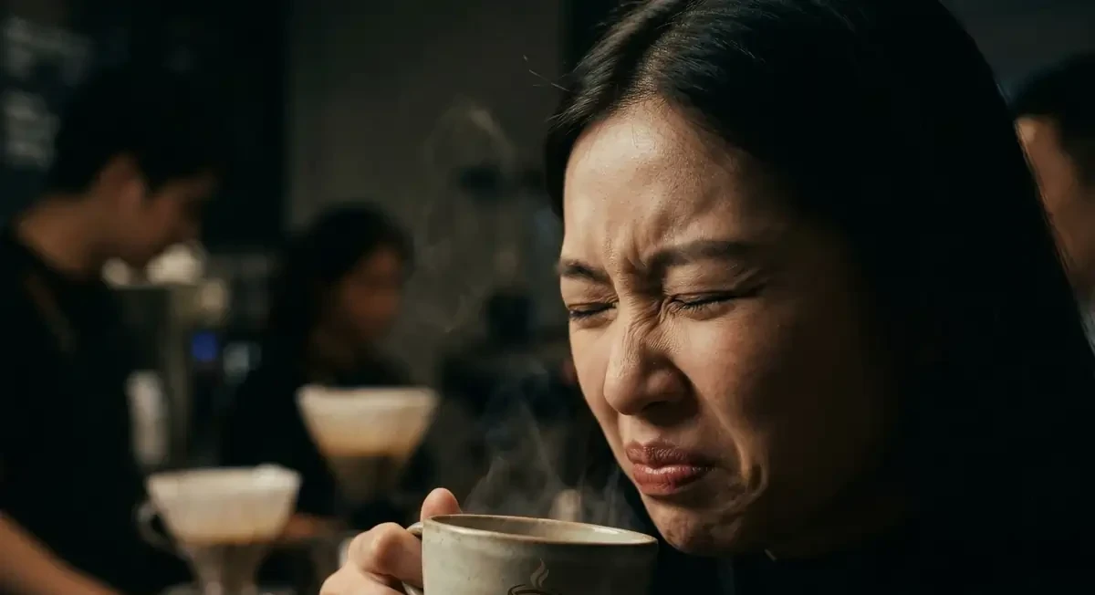 bitter pour over coffee