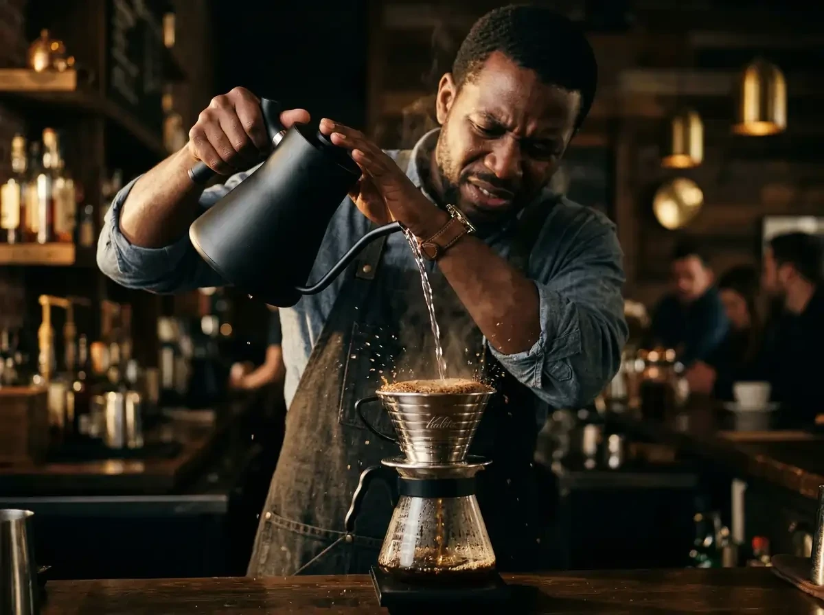 Why pour over coffee tastes weak example