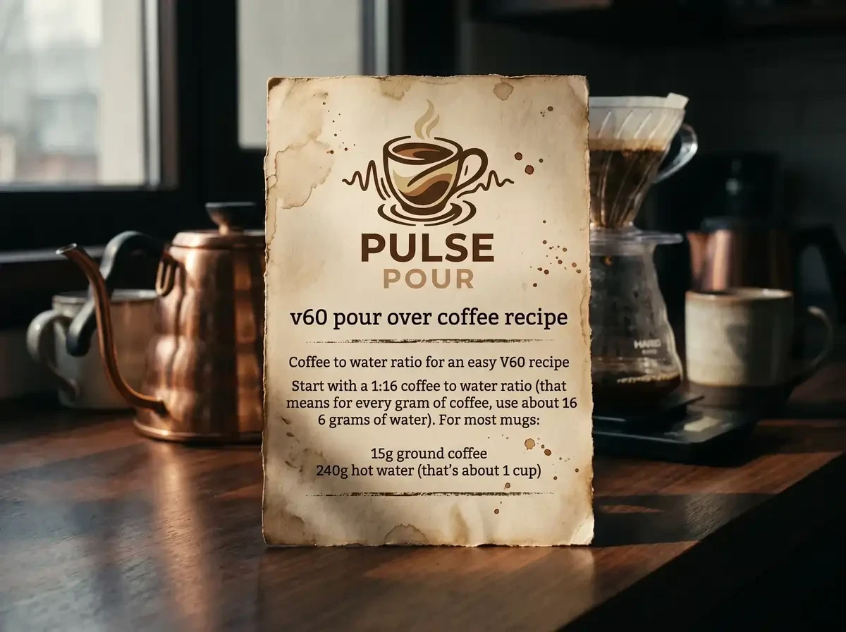 V60 Pour Over Recipe Card