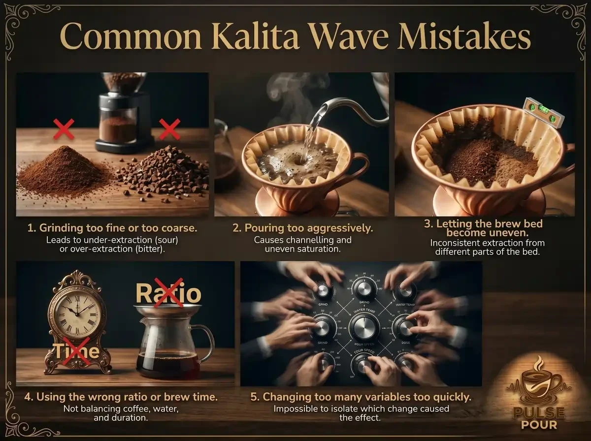 Common Kalita Wave Mistakes infographic
