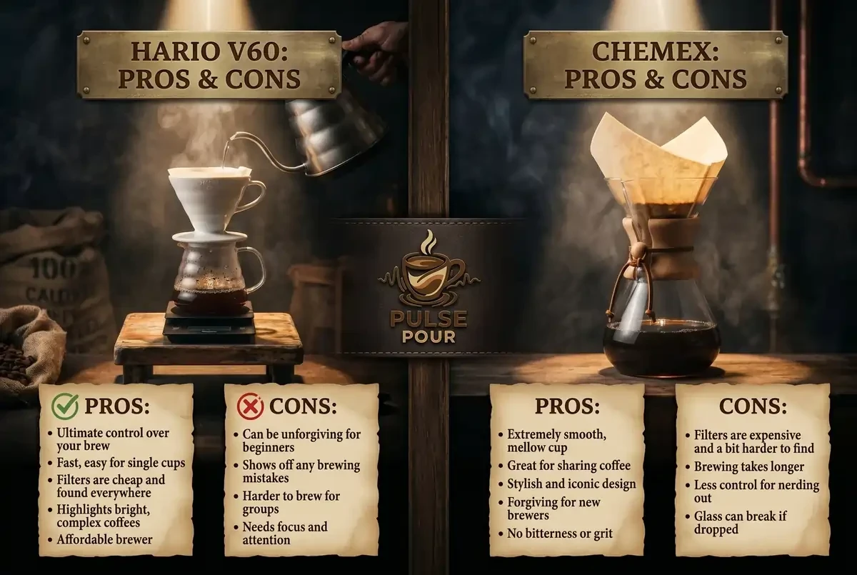 V60 and Chemex Pros and Cons
