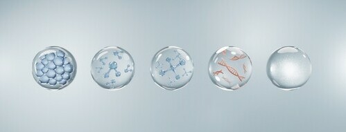 4 different skincare molecules