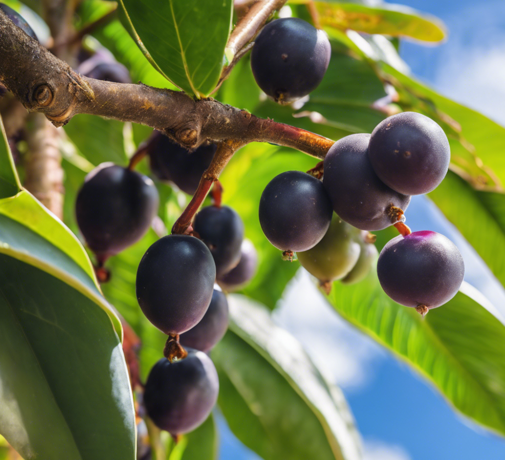 acai berries on tree