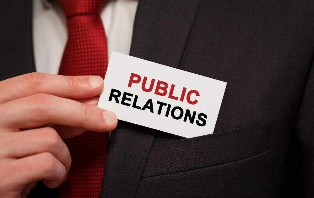 public relations business card