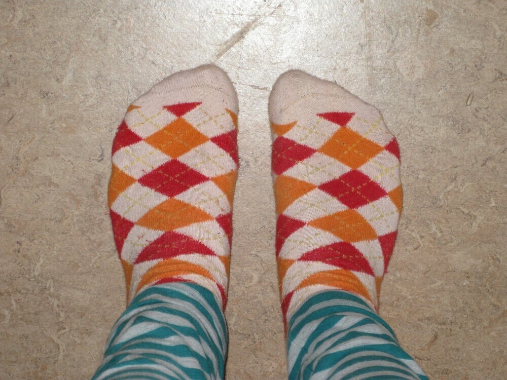 colourful patterened socks