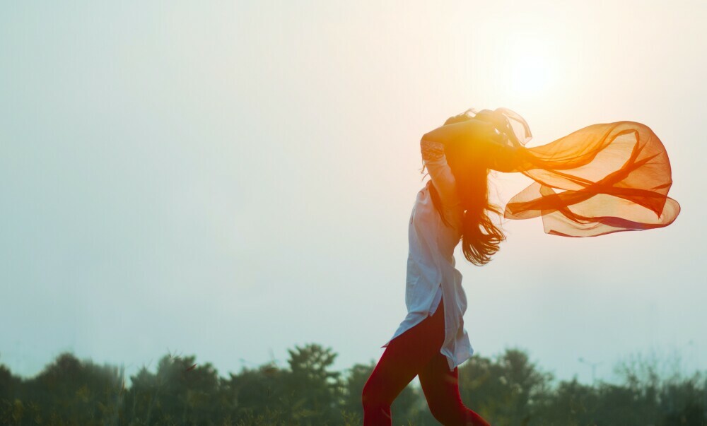 free woman looking relaxed