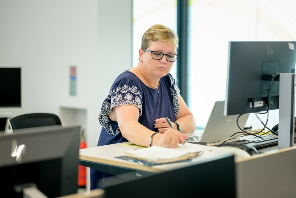 bookkeeperworking at desk