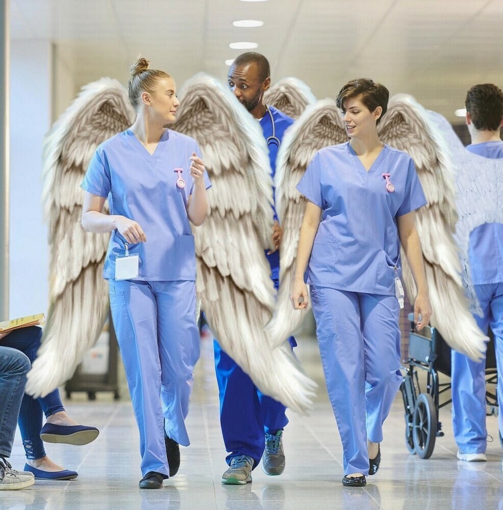 nurses with angel wings