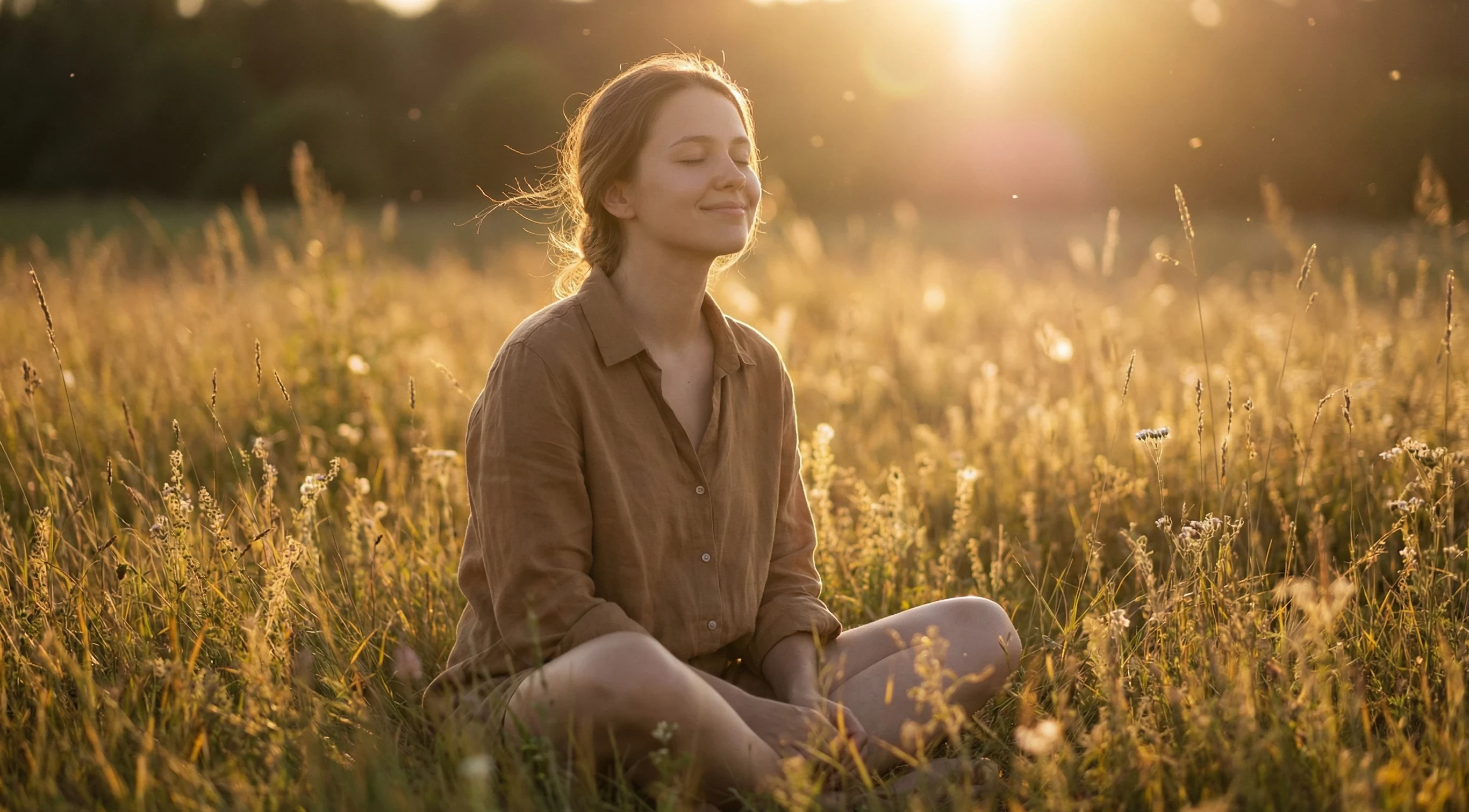 woman meditating
