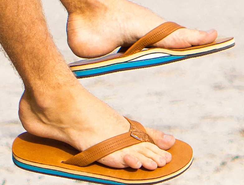 flip flop leather