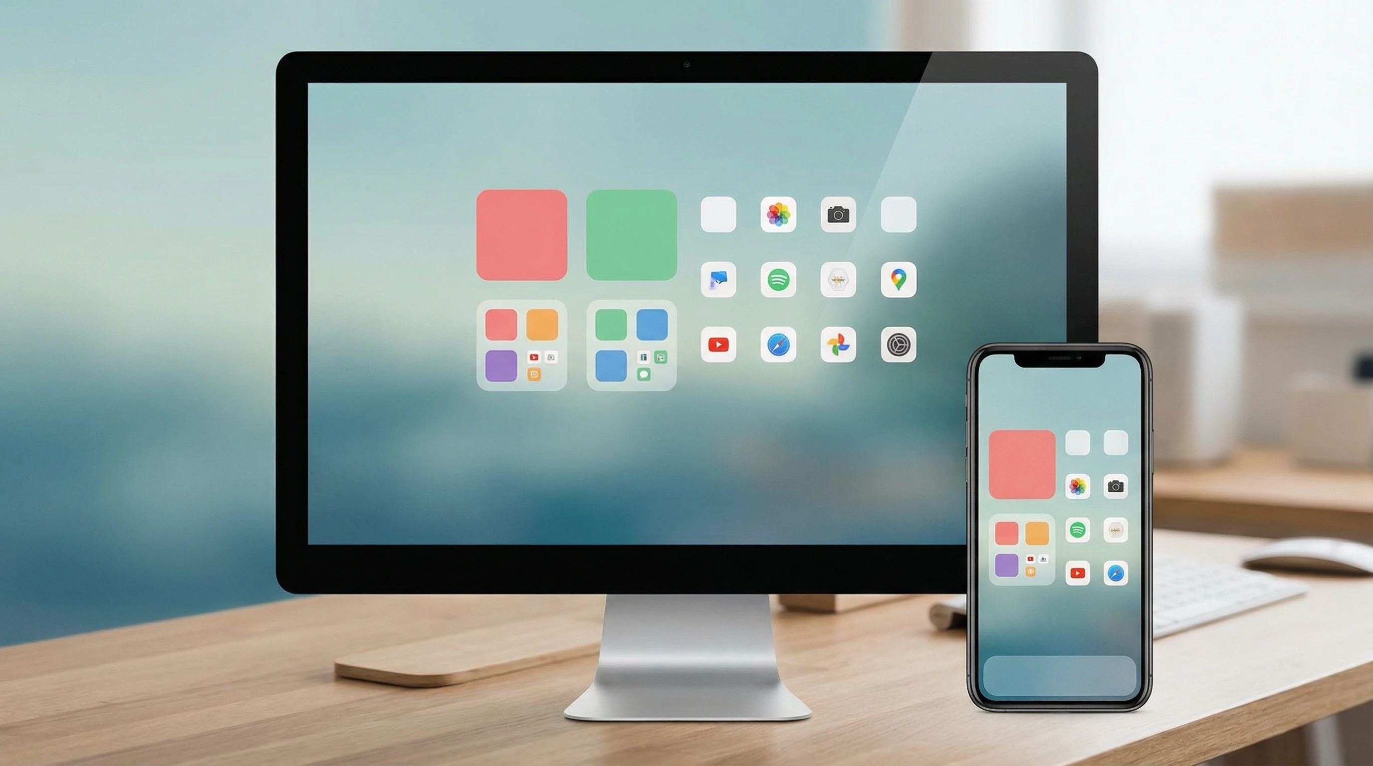 organized digital workspace with icons and folders neatly arranged on a computer screen