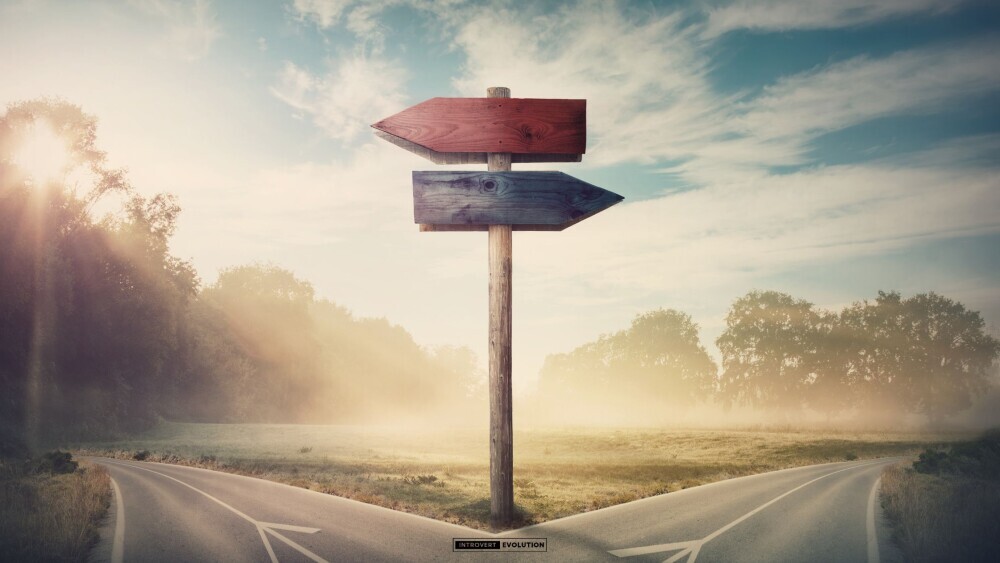 Symbolic image of choosing your own path, representing saying no with confidence