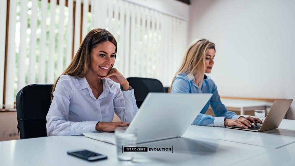 Two people body doubling to stay focused and accountable with ADHD
