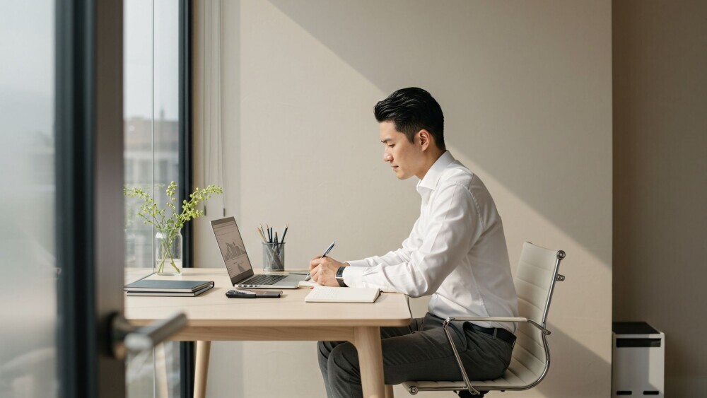 Person working on laptop - Beginner’s Guide To Futures Trading