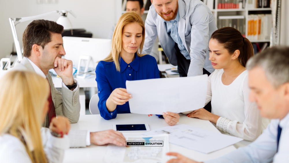 Introvert overcrowded office