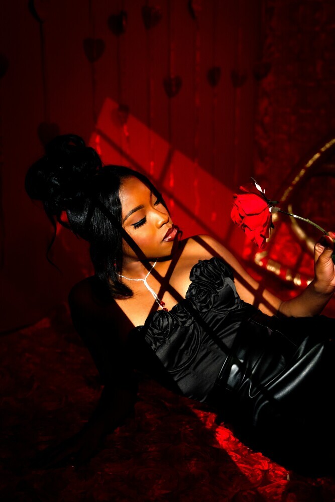 Dominatrix with rose