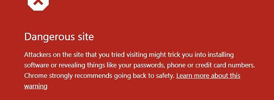How to fix Dangerous Message for your site