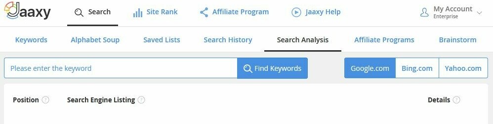 jaxxy-search-engine