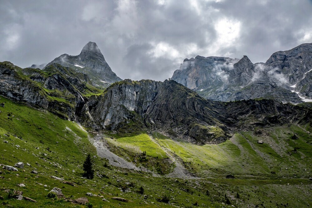 View of a vast mountain terrain