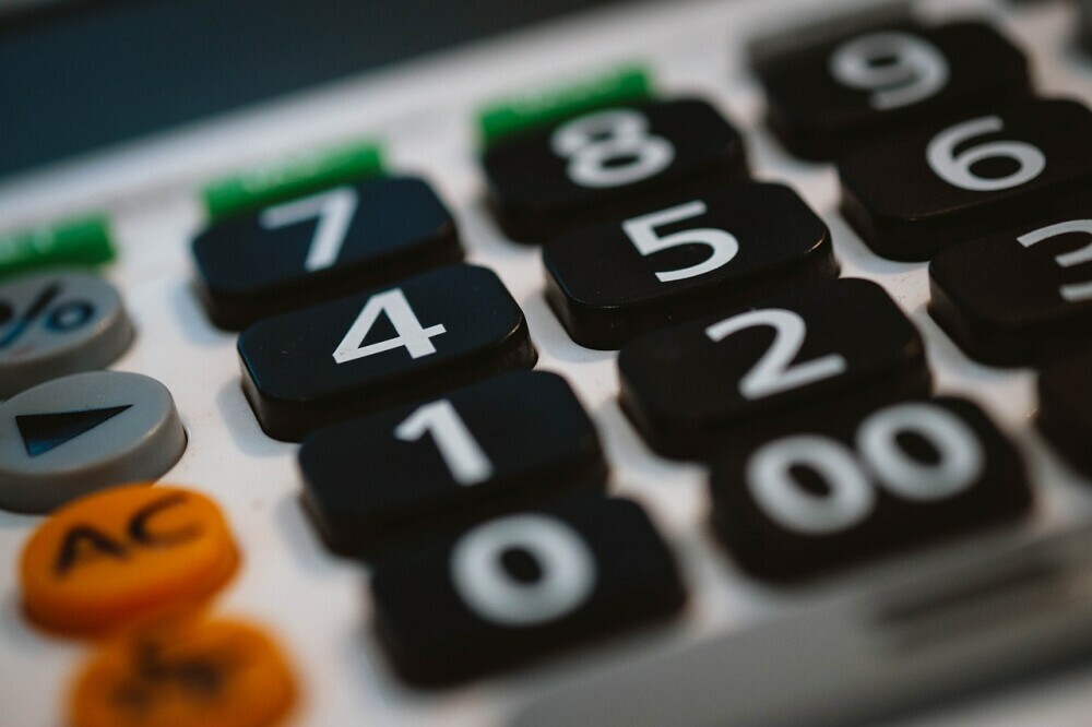 Image focused on a calculator