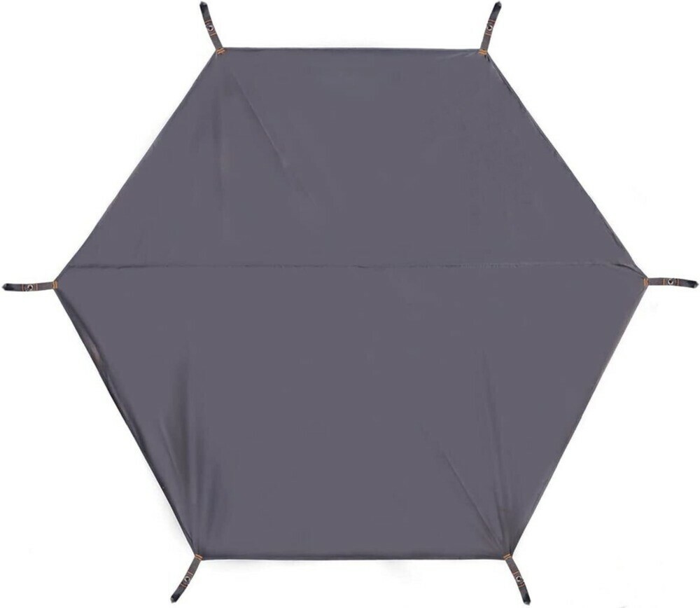 Hexagon shaped tent footprint