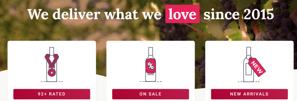 screen shot of 8wines.com