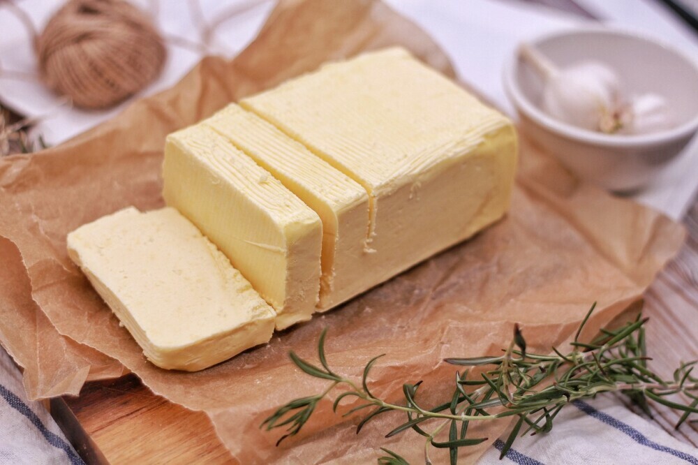 Image of a piece of butter on a table